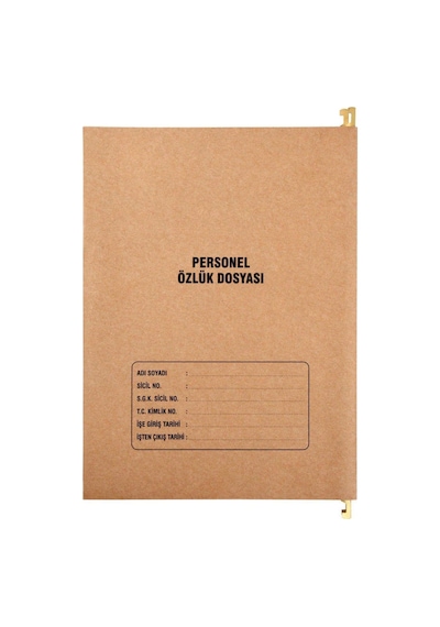 Metal Askılı Personel Özlük Dosyası 8 Yapraklı 25 Li Paket