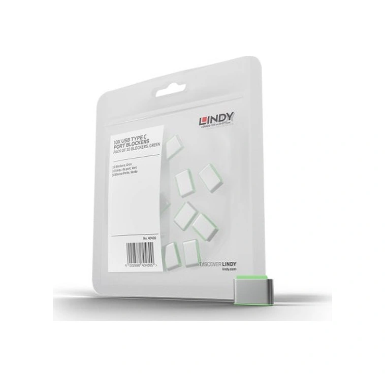 Lindy 40438 Usb Type C 10 Lu Paket Yeşil Usb Type C Port Kiliti