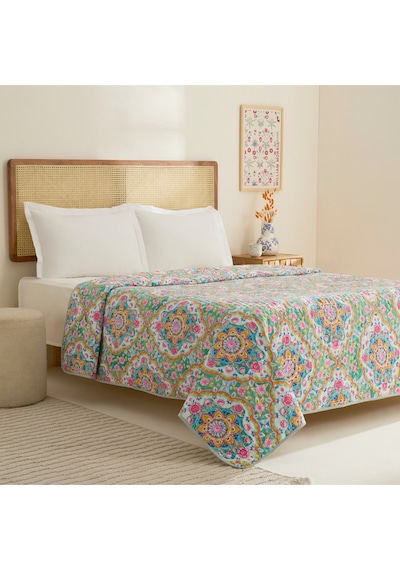 Karaca Home Luna Çok Amaçlı Çift Kişilik Yatak Örtüsü Multicolor Çok Renkli