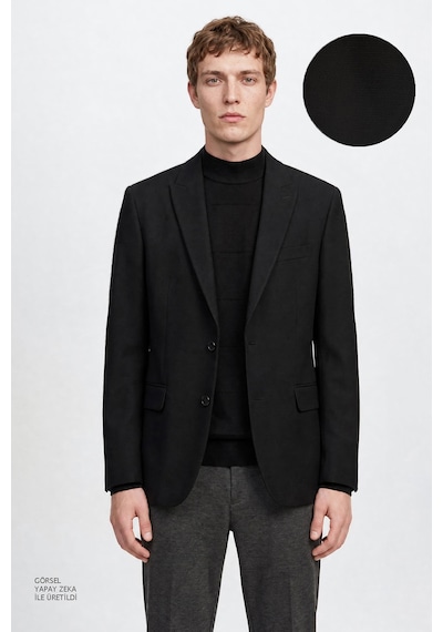 Altınyıldız Classıcs Erkek Sıyah Regular Fit Normal Kesim Kırlangıç Yaka Gofre Desenli Kapak Cepli Blazer Ceket Siyah Altınyıldız Classıcs Erkek Sıyah Regular Fit Normal Kesim Kırlangıç Yaka Gofre Desenli Kapak Cepli Blazer Ceket Siyah
