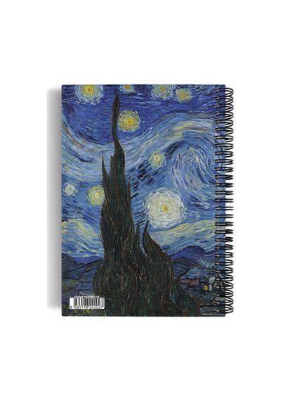 Lexroo Vincent Van Gogh/the Starry Night,1889 Spiralli Defter 02 A5 Çizgisiz 100 Sayfa Çok Renkli