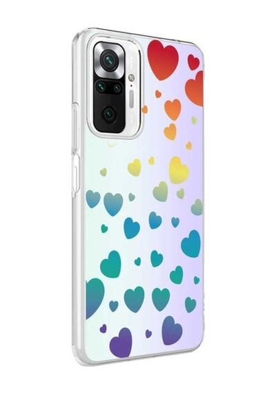 Xiaomi Redmi Note 10 Pro Kılıf Zore M-blue Desenli Kapak Heart No3