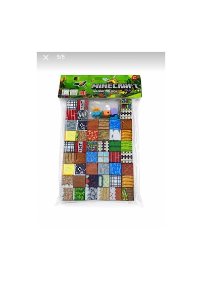 Manyetik Yapı Blokları Minecraft Mıknatıslı 49 Parça Yapı Seti 1 Figürlü Eğitici Zeka Oyuncağı