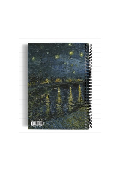 Vincent Van Gogh/starry Night Over The Rhone,1888 Spiralli Defter 24 A5 Çizgili 100 Syf Okul Düz Çok Renkli