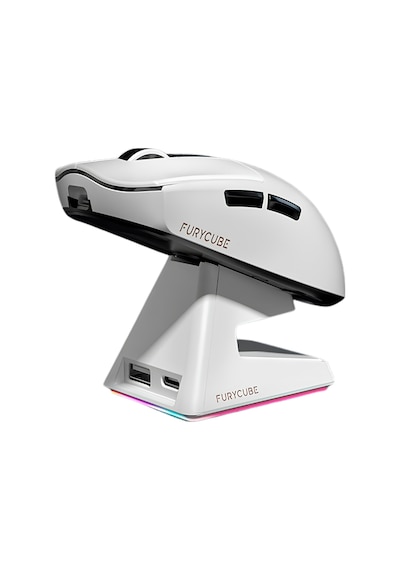 Furycube G9 Pro Paw3311 Kablolu Bluetooth 2.4ghz 22000dpı Kablosuz Gaming Oyuncu Mouse - Beyaz