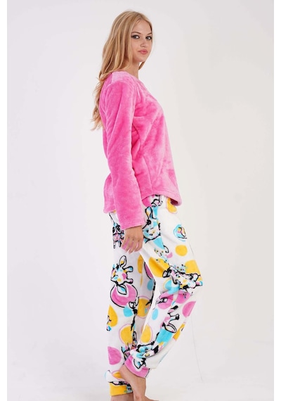 Vienetta Kadın Welsoft Uzun Kol Pembe Pijama Takım C5t8n0o303 001