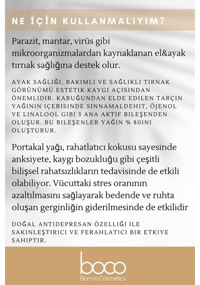Boco Born In Cosmetics Portakal + Tarçın Saf Aromaterapi Uçucu Yağı 10 + 5 ML