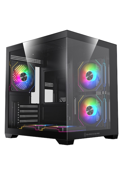 Game İn Game Cool Siyah 5x12cm Argb Fanlı M.atx Akvaryum Kasa