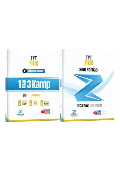 Zeduva Fizikfinito TYT Fizik 1 Kitap 3 Kamp Video Ders Kitabı ve Soru Bankası Seti