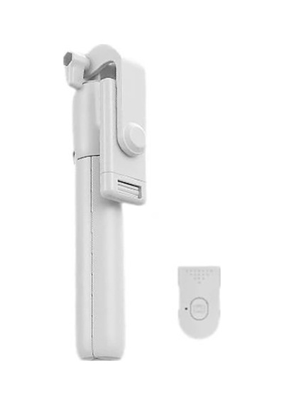 Apple Uyumlu iOS 2in1 Masaüstü Kumandalı Tripod Ve Taşınbilir Selfie Çubuğu 70cm Ve Android Beyaz
