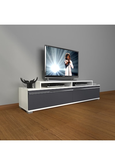 Decoraktiv Ekoflex 4 Mdf Tv Ünitesi Tv Sehpası - Beyaz Antrasit Beyaz - Antrasit Decoraktiv Ekoflex 4 Mdf Tv Ünitesi Tv Sehpası - Beyaz Antrasit Beyaz - Antrasit