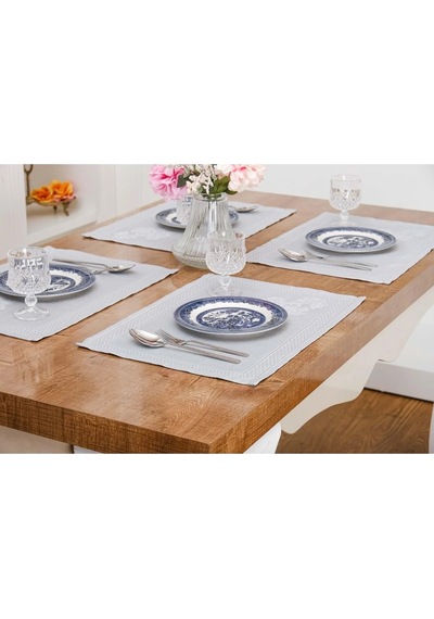 Lola Jakar Polyester Kumaş Bej Amerikan Servis 34x46 Cm Gri 4 Ad. 1382 Krem