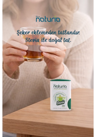 Stevia Tatlandırıcı Tablet 300 Adet/kutu Şekersiz, Vitamin & Mineral Destekli