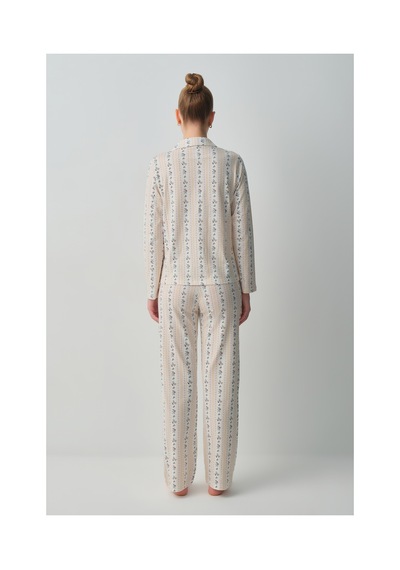Suwen Stella Gömlek Yaka Pijama Takımı Wsh105101561562 Vanilya Baskılı Suwen Stella Gömlek Yaka Pijama Takımı Wsh105101561562 Vanilya Baskılı