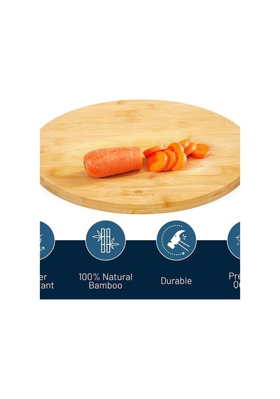 Bambu Kesme Tahtası Bambu Nihale Bambu Peynir Pizza Sunum Servis Tahtası 18 Cm Bambu Kahverengi Diğer