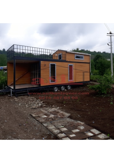 30 M² Loft Kat,balkon, V Çatı, Plaka Ve O2 Belgeli Tiny House