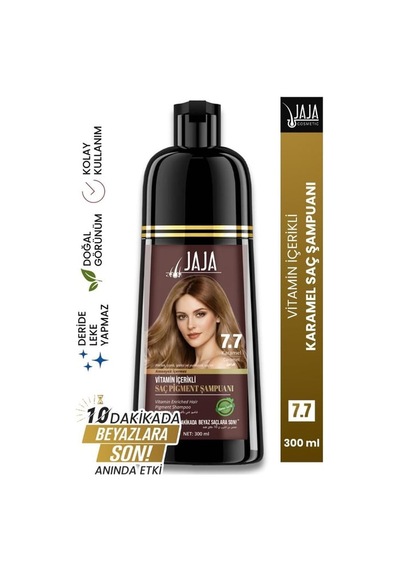 Jaja Vitamin İçerikli Saç Pigment Şampuanı Unisex 300 Ml 7.7 Karamel 6'li Paket