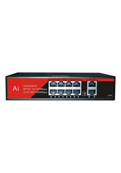 Ezcool Ez-08psf 8 Port 8xfe+2xge Gigabit Poe Switch 120w