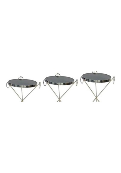 Zigon Brc Küpe Model Sehpa Metal Gümüş Krom Renk Ayak Kırılmaz
