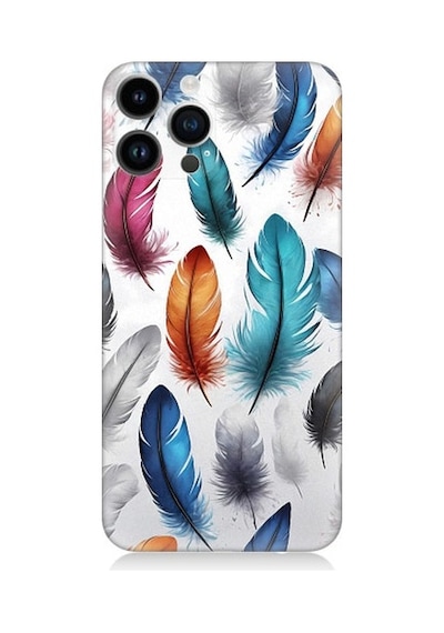Apple Uyumlu iPhone 13 Pro Max Renkli Soft Tüyler Desenli Silikon Kılıf