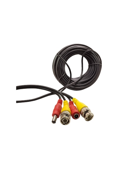 Bnc Bnc Kablo+Power Kablo Dişi-Erkek Jackli 20 M