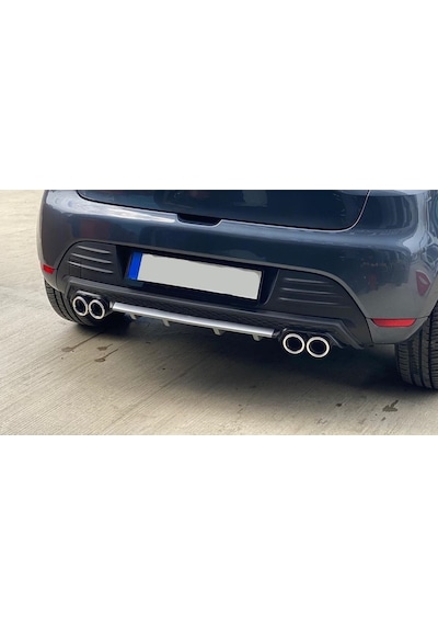 Citroen Nemo Uyumlu Body Kit Difüzör 4 Çıkış Yuvarlak Gri Model 3