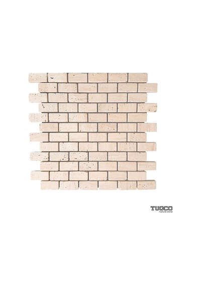 Tuqco Dogal Tas 2,3 X 4,8 Cm Brick Traverten Eskitme Mermer Mozaik