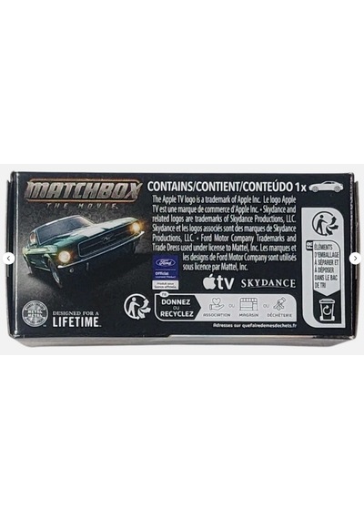 Matchbox The Movie 1968 Ford Mustang Fastback Koyu Yeşil
