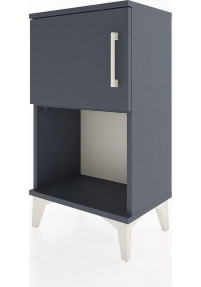 Arges Komodin 2 Raflı Tek Kapaklı 44x30x80 Antrasit-antrasit Antrasit
