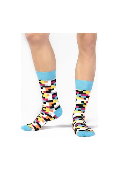 Ozzy Socks 4 Lü Geometrik Desenler Erkek Hediye Paketi Lacivert-mavi-yeşil-pembe