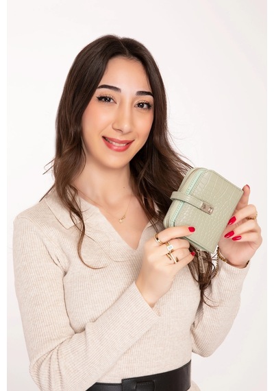 Gondol Hmx Polo Günlük Kullanışlı Şık Parlak El Cüzdanı Hmx.120 Mint