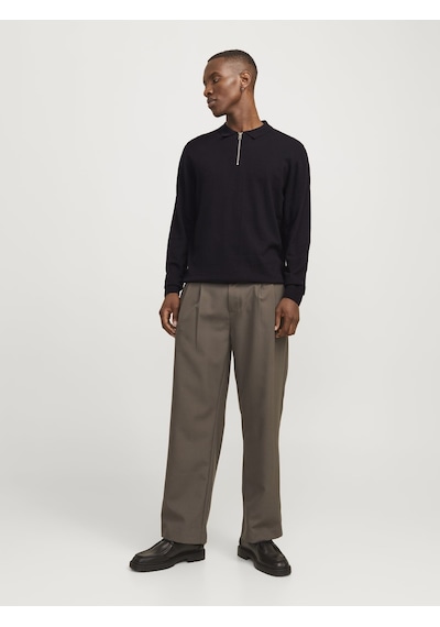 Jack & Jones Jjemıl Triko Yarım Fermuarlı Kazak 12268210 Siyah