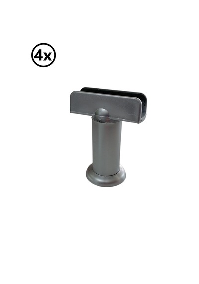 Doğru Urban Ayak 8 Cm Saten U Geçme Mobilya Ayağı X 4 Adet Gri