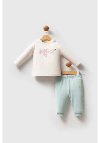 U.S. Polo Assn. U.s.polo Assn Kız Bebek 3lü Takım - Ekru Ekru