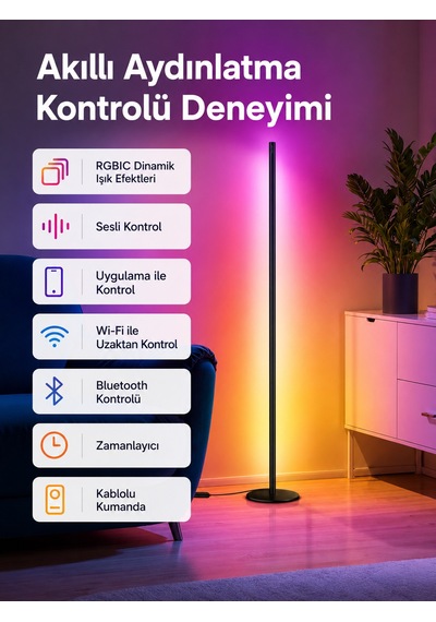 Çok Renkli Akıllı Lambader
