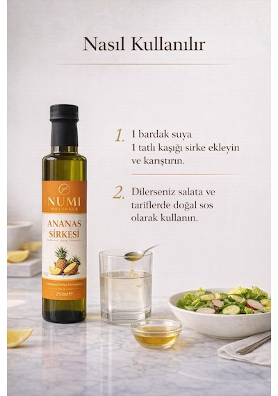 Ananas Sirkesi Doğal Fermantasyon Katkısız 250 Ml