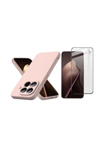 Xiaomi Mi 15t Pro Uyumlu Içi Kadife Lansman Kılıf Ve 5d Tam Kaplayan Cam Ekran Koruyucu Açık Pembe