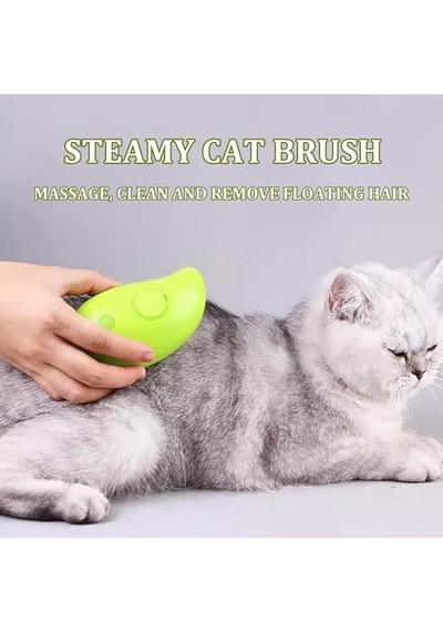 1 Adet Buharlı Kedi Tarağı Masajlı Tüy Bakım Fırçası