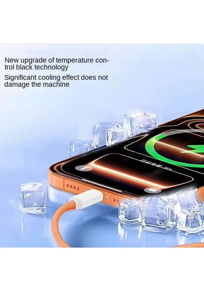 Schitec 60w AppleiPhone Uyumlu Type-c To Type-c Örgülü Hızlı Data Ve Şarj Kablosu Ve Sim İğnesi Turuncu