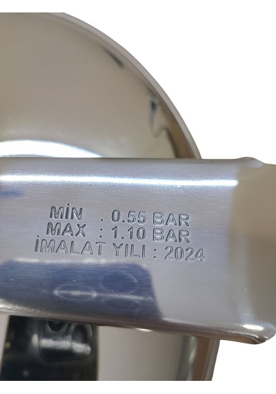 Orta Boy Düdüklü Tencere Kapağı 22 Cm Siyah, Üniversal Paslanmaz Çelik Güveç Kapak 1,1 Bar Metalik