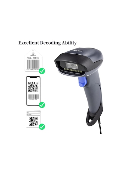 M5 Pro 2d 1d Qr Kod Karekod Eczane Aşı Kablolu Barkod Okuyucu Üst Kalite