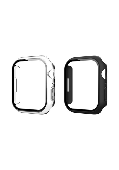 Watch 10 42mm Sert Pc Kasa Ve Ekran Koruyucu Watch Gard 37 - Siyah