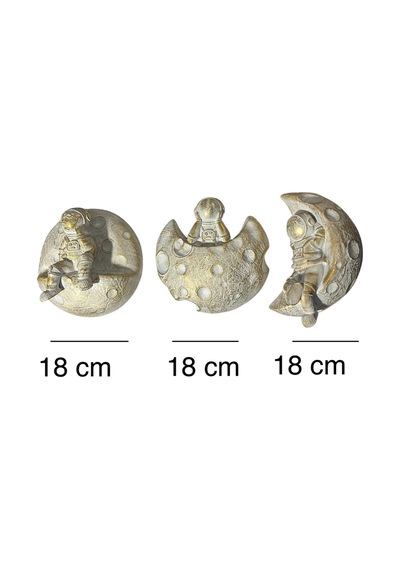 Astronot Ay Üzerinde Dekoratif Biblo Modern Masa Üstü Obje 18 Cm