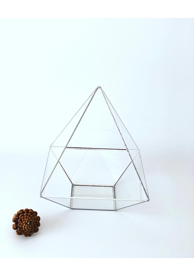 Dekoratif Cam Fanus - Geometrik Cam Fanus - Teraryum Cam Fanus (489241142)
