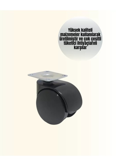 Halı Ve Beton Uyumlu Kilitsiz Mobilya Tekerleği 4 Lü Belirtilmemiş