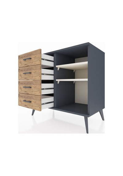 Hyperion Şifonyer 2 Raflı 4 Çekmeceli 88x44x80 Antrasit-aytaşı/çam Aytaşı/çam Hyperion Şifonyer 2 Raflı 4 Çekmeceli 88x44x80 Antrasit-aytaşı/çam Aytaşı/çam