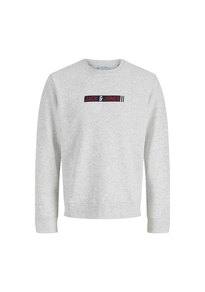 Jack & Jones Jjmunk Erkek Bisiklet Yaka Sweatshirt Rahat Günlük Gri