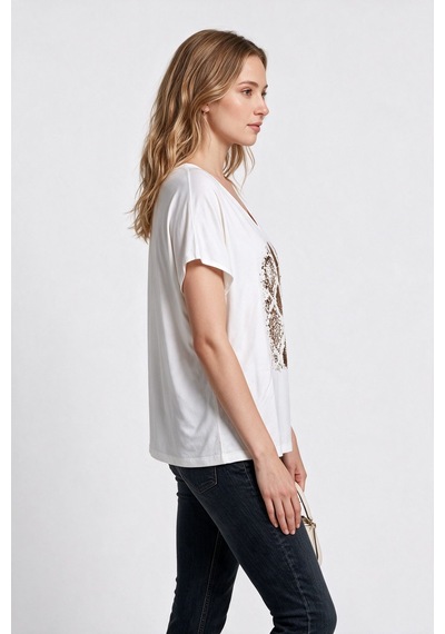 Daido Daıdo Kadın T-shirt 20y331900257 Ekru
