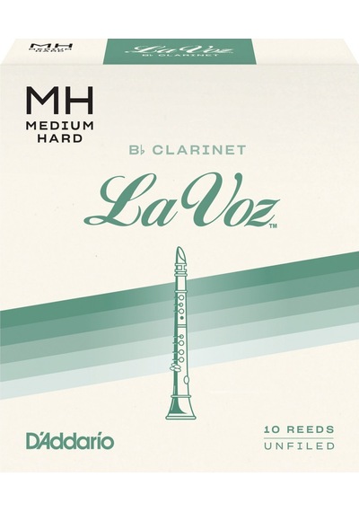 D'addario Rcc10mh La Voz Bb Klarnet Kamışı Medium Hard Sertlik Profesyonel/caz - 10'lu Paket Güçlü Ve Dolgun Ses, Esnek Caz Karakteri