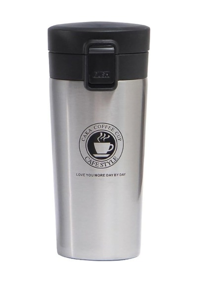 Kilitli 304 L Çelik Gri 500 Ml Kahve Termos Mug Cin406gr Çok Renkli